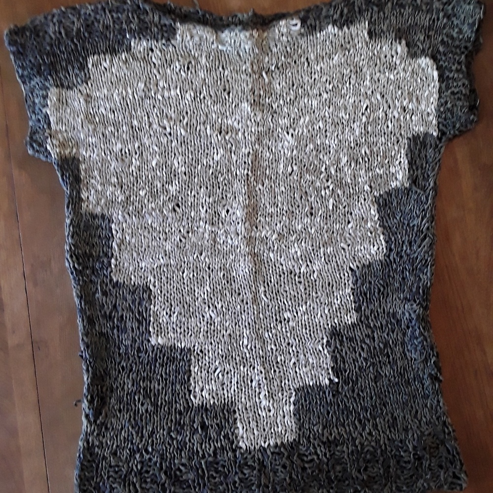 Crocheted Leather Pullover